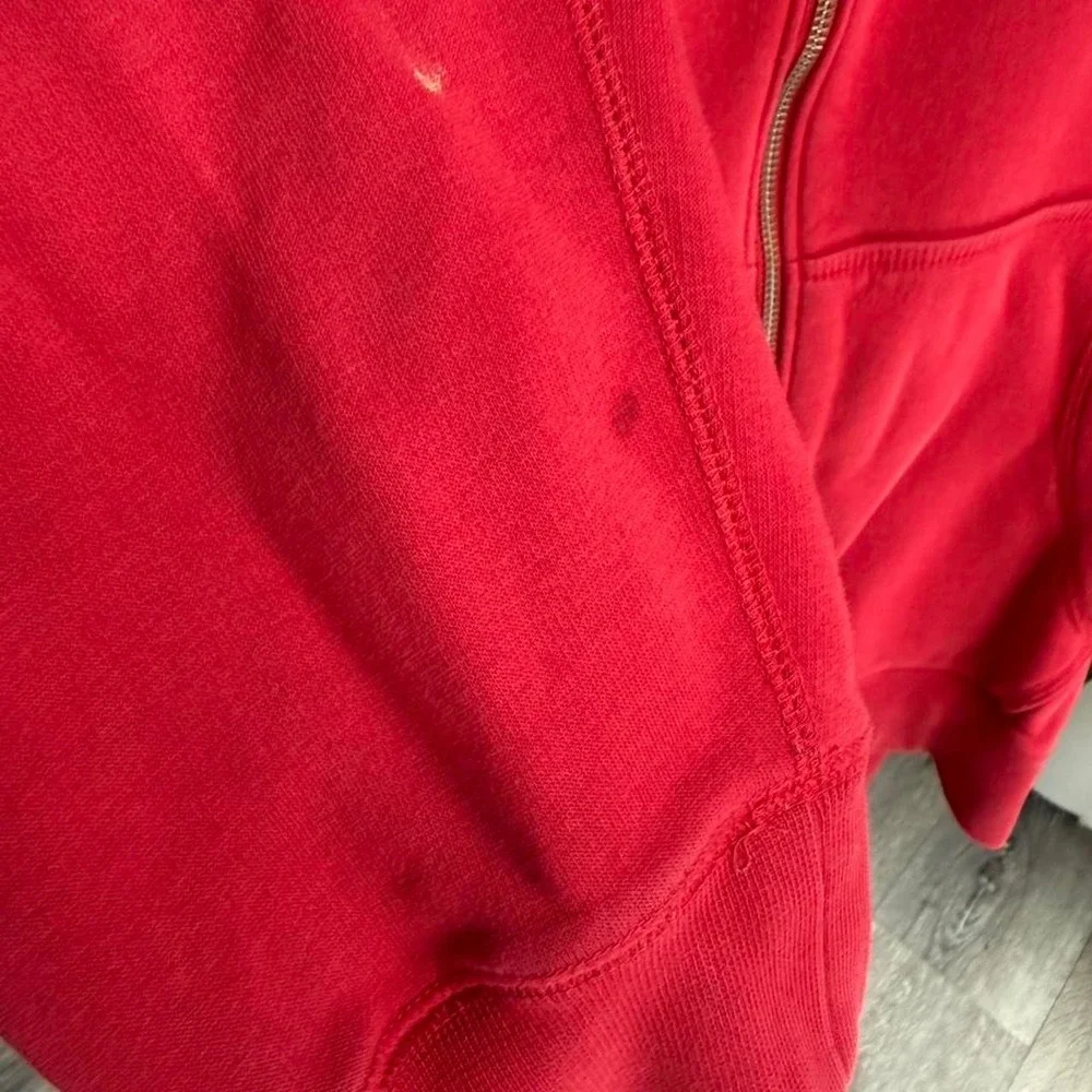 Nike Air Jordan Full Zip Hoodie Mens Large Red Fleece Sweatshirt Gym